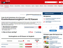 Tablet Screenshot of krankenkassen.focus.de