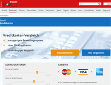 Tablet Screenshot of kreditkarte.focus.de